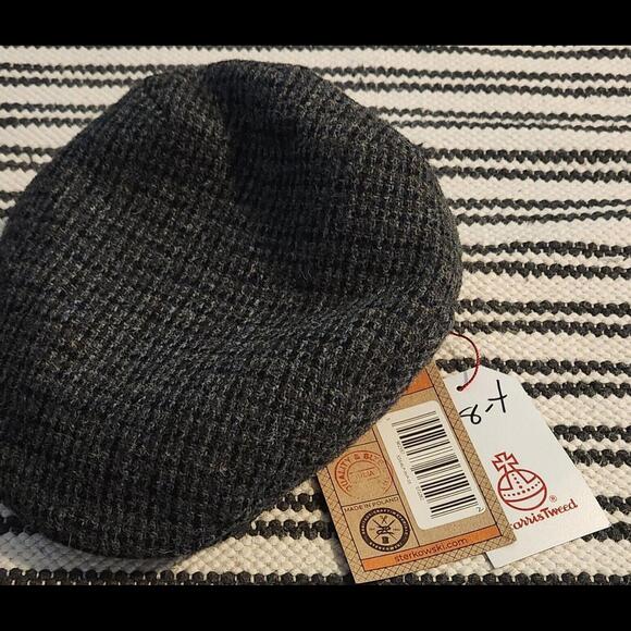 Tilley Endurables Harris Tweed Newsboy Cap Brown Sz S Wool Scotland NWT